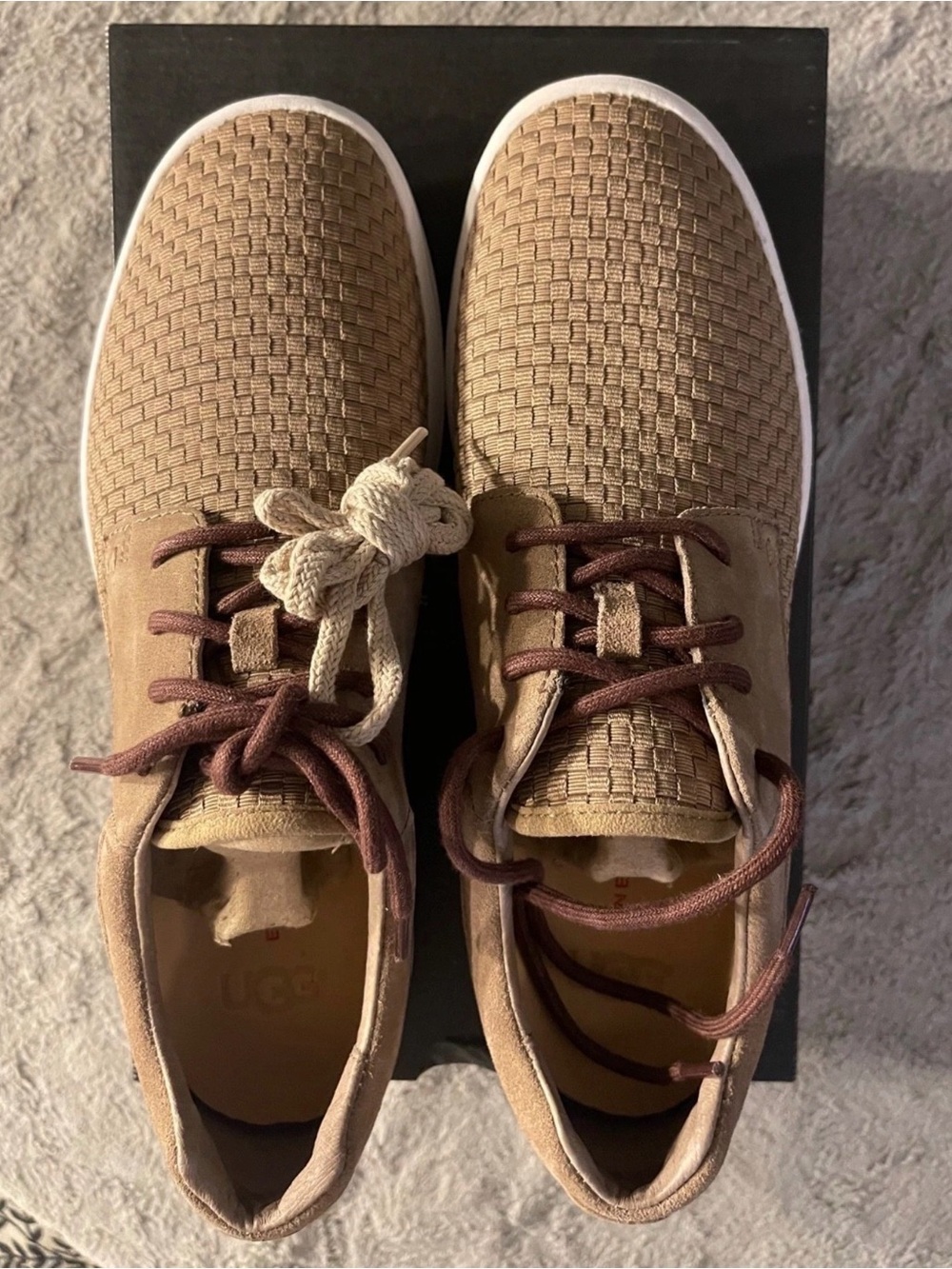 UGG Men’s Hepner Woven Ugg Sneakers in Tan